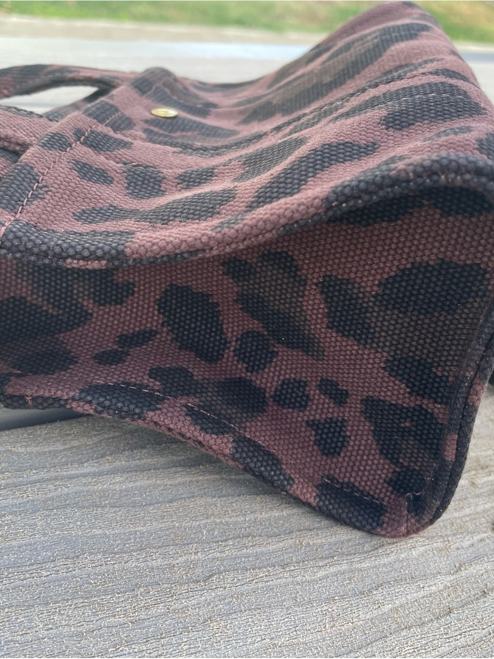 Coach Mini Tote with Leopard Print in Brown and Black - Picture 8 of 9